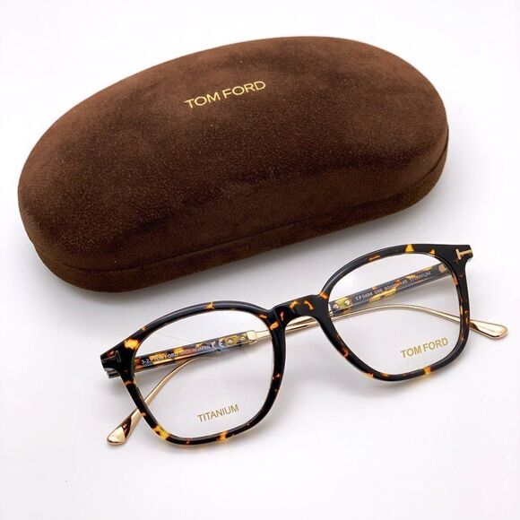 NEW Tom Ford FT5484V 056 Havana Square Unisex Eyeglasses
